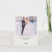 Mauve Blush Floral 3-Photo Wedding Bedankkaart (Achterkant)