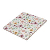 Mauve, Blush, Gold Floral Custom Color Tegeltje (Zijkant)