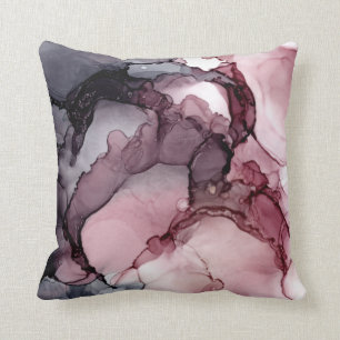 Mauve Blush Grey Abstract Kussen