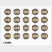 Mauve Blush Pink Cheetah Leopard Animal Party Ronde Sticker (Vel)
