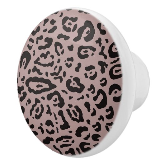 Mauve Blush Pink Cheetah Leopard Animal Print Keramische Knop (Rechts)