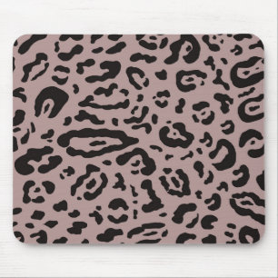 Mauve Blush Roze Luipaard Print Dierprint Muismat