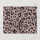Mauve Blush Roze Luipaard Save the Date (Achterkant)