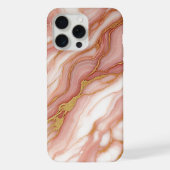 Mauve Blush Roze Rood Goud Marmer Patroon iPhone Hoesje (Achterkant)