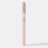 Mauve Blush Roze Rose Goud Glitter Art Patroon iPhone Hoesje (Rechterkant)