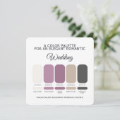 Mauve Blush Wedding Color Palette Card Kaart (Staand voorkant)