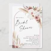 Mauve Boho Floral Vrijgezellenfeest Kaart (Voorkant)