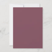Mauve Boho Minimalist Wedding Details Kaart (Achterkant)