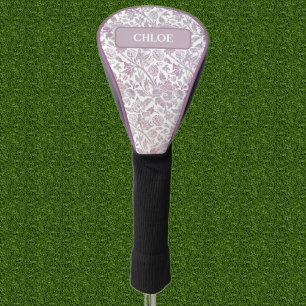 Mauve botanisch patroon golfheadcover