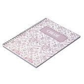 Mauve  botanisch patroon notitieboek (Linkerzijde)