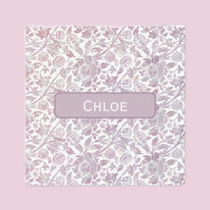 Mauve  botanisch patroon notitiekaartje