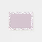 Mauve botanisch patroon post-it® notes (Voorkant)