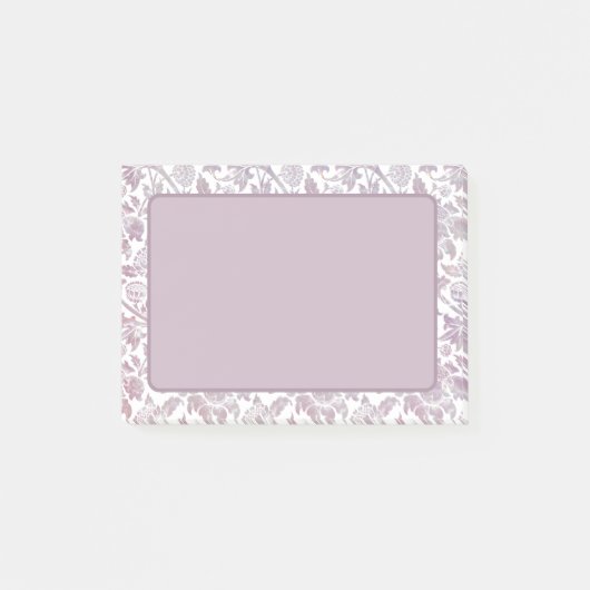 Mauve botanisch patroon post-it® notes (Voorkant)