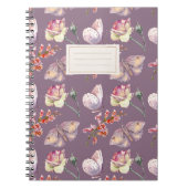 Mauve  Botanische Vlinder Notitieboek (Voorkant)