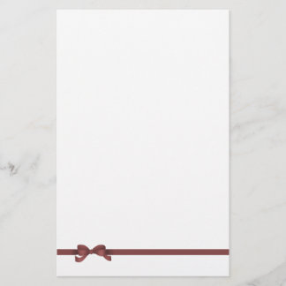 Mauve Bow Stationery Briefpapier