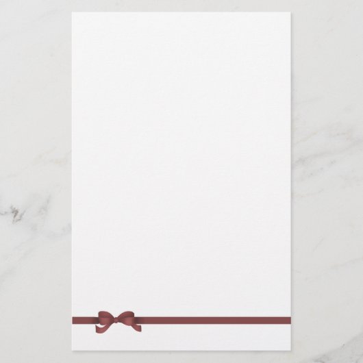 Mauve Bow Stationery Briefpapier (Voorkant)