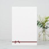 Mauve Bow Stationery Briefpapier (Staand voorkant)