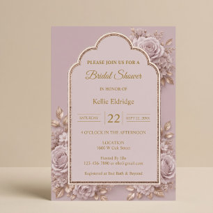 Mauve Bruiloftsuitnodiging Kaart