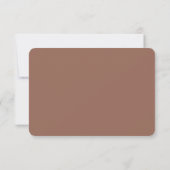 Mauve, Bruin Oranje & Bronzen Roze Kledingscode Ka RSVP Kaartje (Achterkant)
