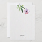 Mauve Buttercups Uitnodiging (Achterkant)