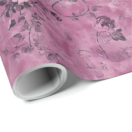 Mauve Chinoiserie Decoupage Cadeaupapier (Rol Hoek)