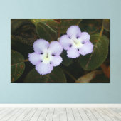 Mauve Colored Tropical Wildflower Canvas Afdruk (Insitu (Houten vloer))