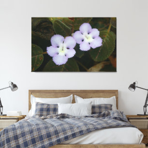 Mauve Colored Tropical Wildflower Canvas Afdruk