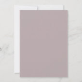 Mauve Crème Bloemenschildering Bruiloft Kaart (Achterkant)