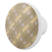 Mauve crème en beige keramische knop (Rechts)