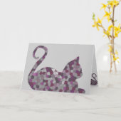 Mauve CrystalKatz Wenskaarten Kaart (Gele Bloem)