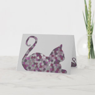 Mauve CrystalKatz Wenskaarten Kaart