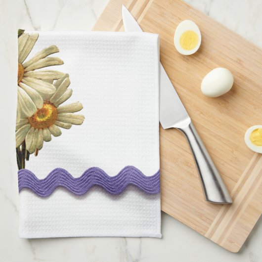 Mauve Daisy Theedoek (Quarter Fold)