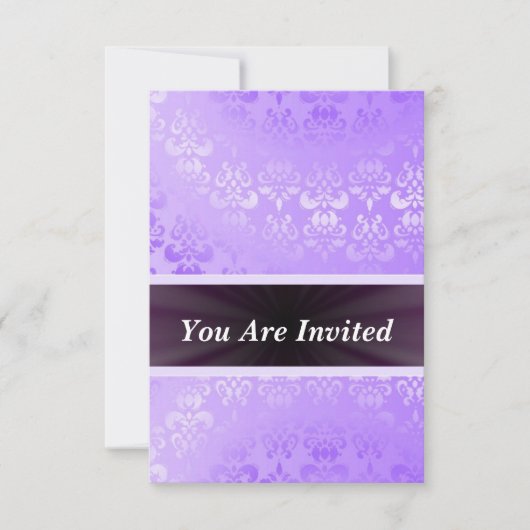 Mauve damask elke keer kaart (Voorkant)