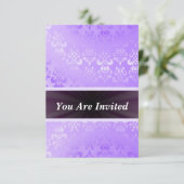 Mauve damask elke keer kaart (Staand voorkant)