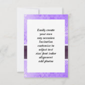 Mauve damask elke keer kaart (Achterkant)