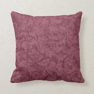  Mauve Damask Patroon Kussen