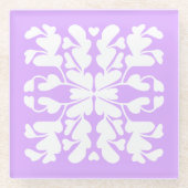 Mauve deco glazen onderzetter (Voorkant)