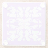 Mauve deco glazen onderzetter (Achterkant)