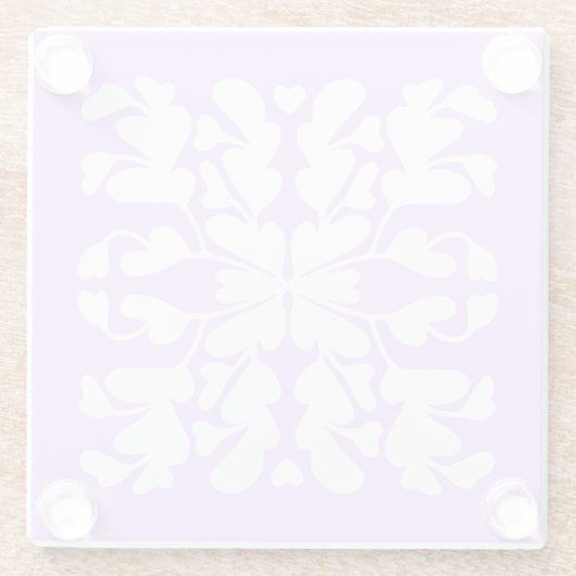 Mauve deco glazen onderzetter (Achterkant)