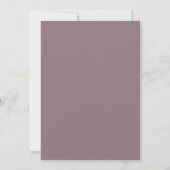 Mauve Delicate Winterhuwelijk Kaart (Achterkant)