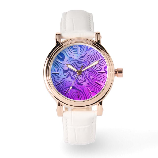 Mauve Design Wijzerplaat Horloge (Voorkant)