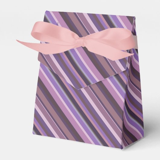 Mauve diagonale strepen bedankdoosjes (Voorkant Zijde)