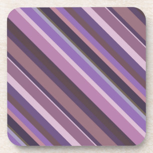 Mauve diagonale strepen bier onderzetter