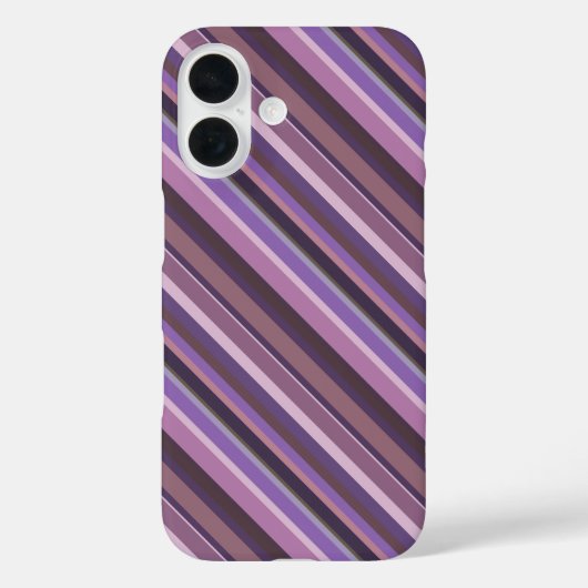 Mauve diagonale strepen Case-Mate iPhone case (Achterkant)