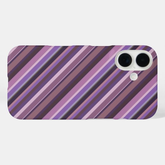 Mauve diagonale strepen Case-Mate iPhone case (Achterkant (horizontaal))