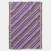 Mauve diagonale strepen deken (Voorkant Verticaal)