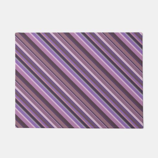 Mauve diagonale strepen deurmat (Voorkant)
