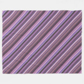 Mauve diagonale strepen fleece deken (Voorkant (Horizontaal))