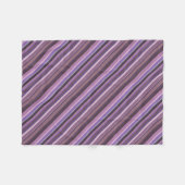 Mauve diagonale strepen fleece deken (Voorkant (Horizontaal))