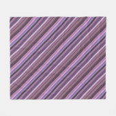 Mauve diagonale strepen fleece deken (Voorkant (Horizontaal))